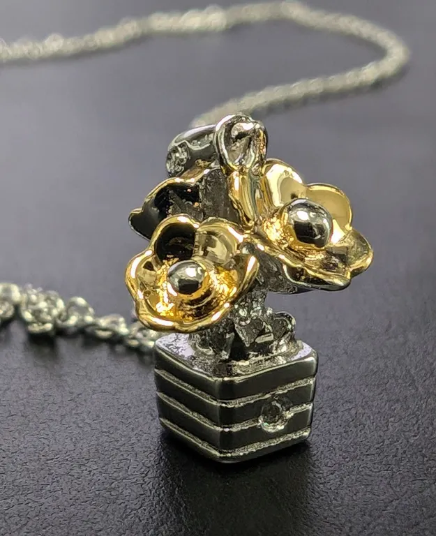 SILVER(3.16G), GENUINE DIAMOND (0.015CT)