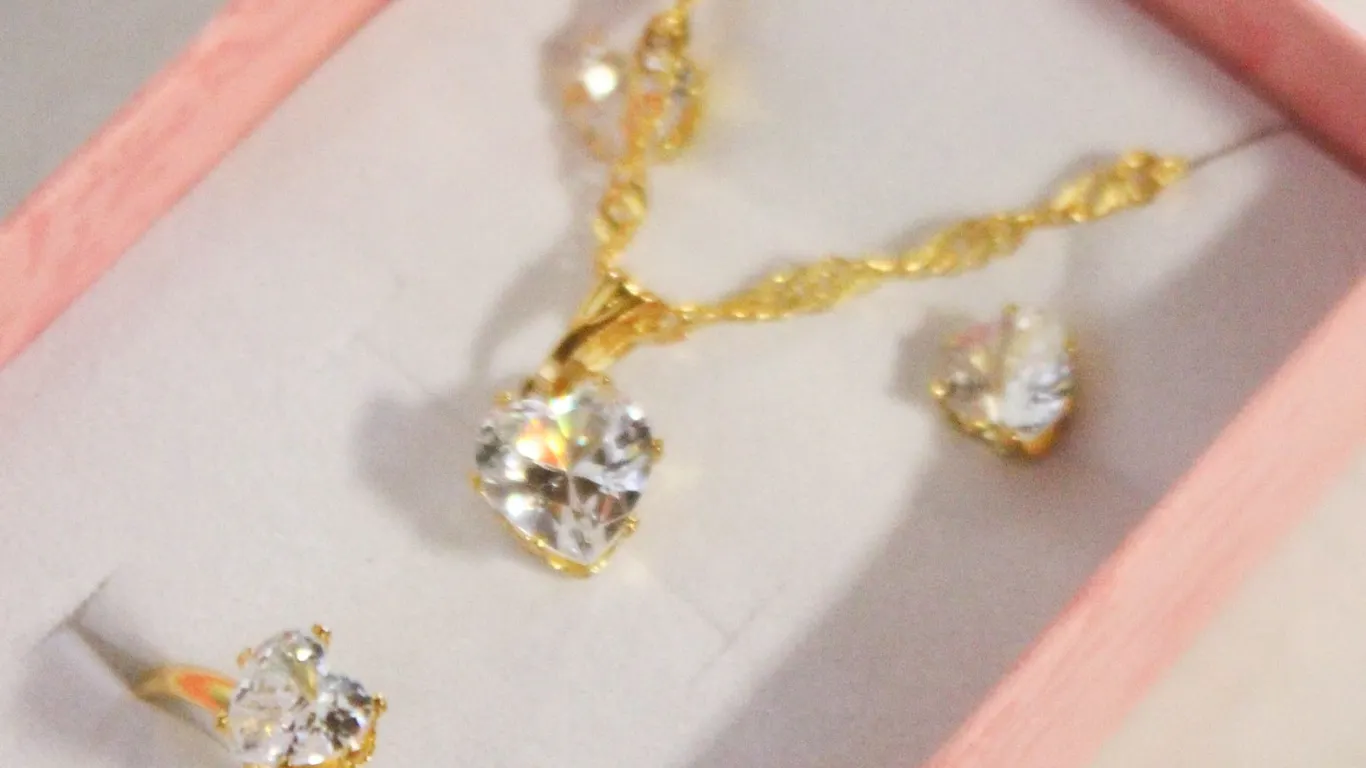 NEW NECKLACE AND RING WITH EARRINGS