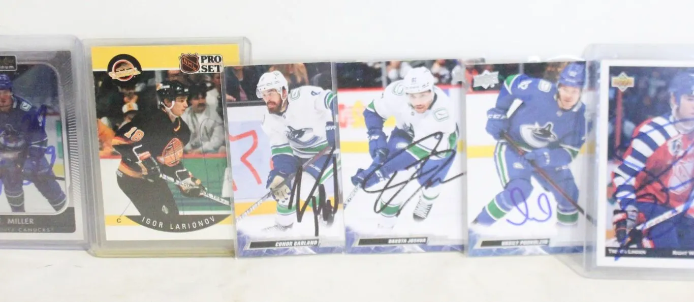 LOT OF 6 NHL AUTOGRAPHED CARDS