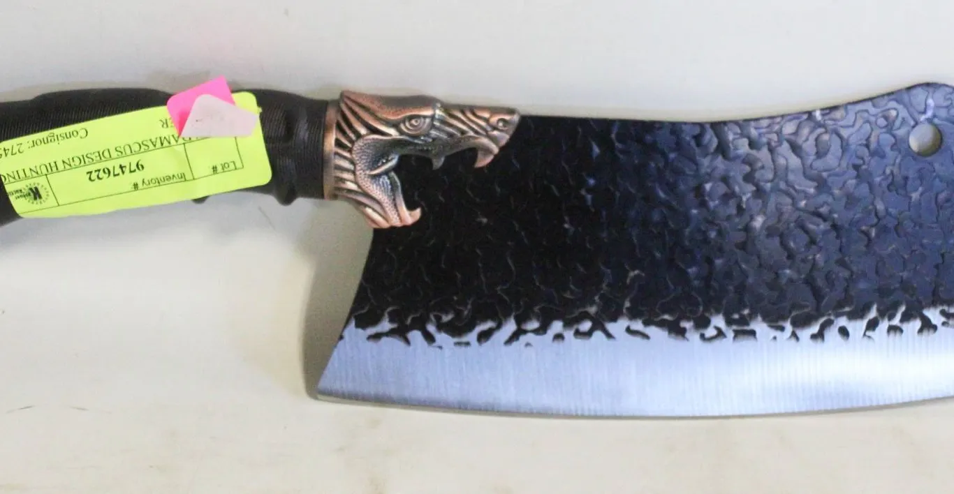 NEW DAMASCUS DESIGN HUNTING CLEAVER