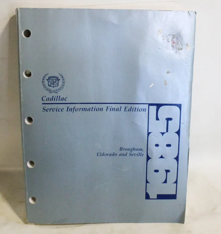 1985 CADILLAC SERVICE INFORMATION