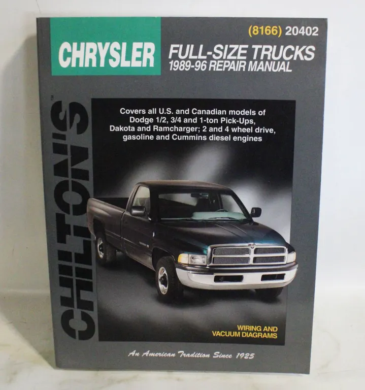 CHILTONS FULLSIZE DODGE TRUCKS MANUAL