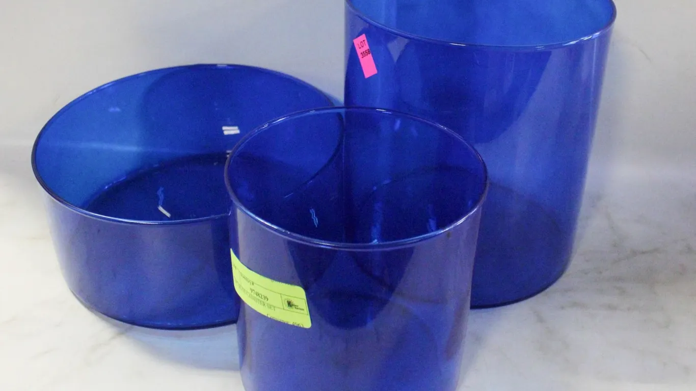 3PC BLUE CANISTER SET
