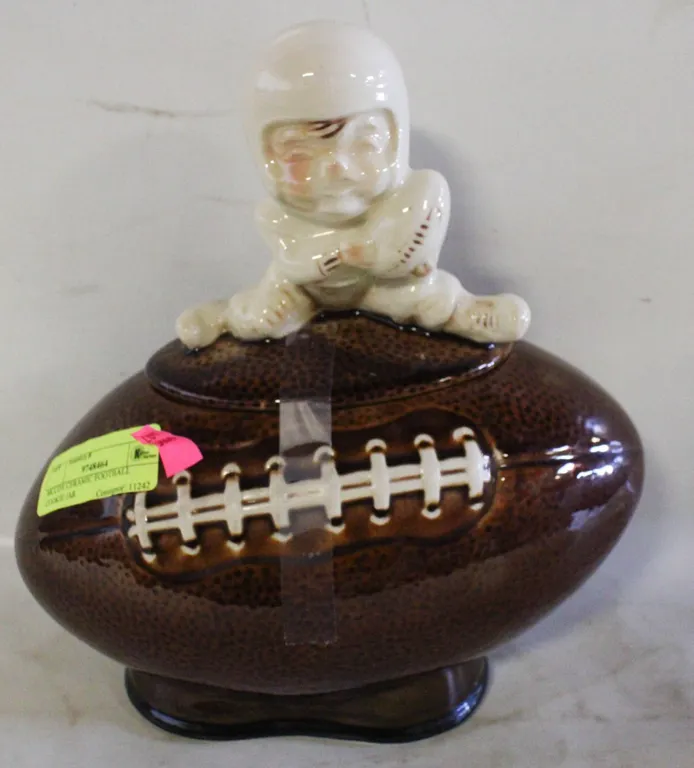 MCCOY CERAMIC FOOTBALL COOKIE JAR