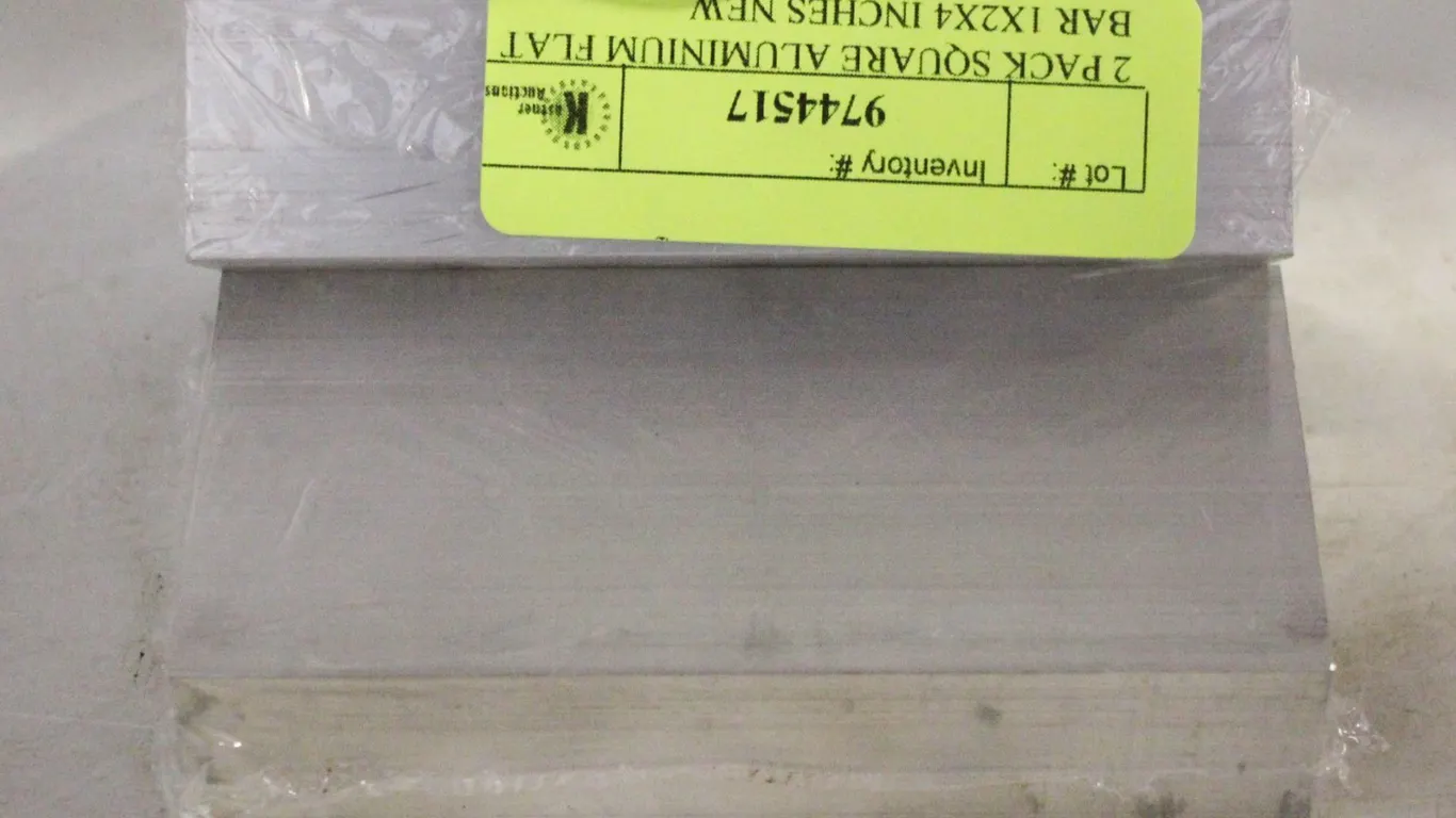 2 PACK SQUARE ALUMINIUM FLAT BAR 1X2X4 INCHES NEW