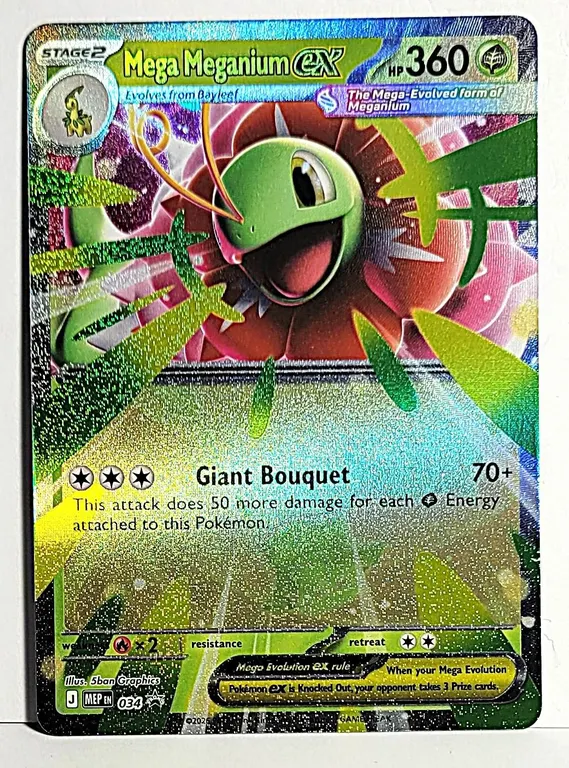6) MEGA MEGANIUM EX #34 HALOFOIL