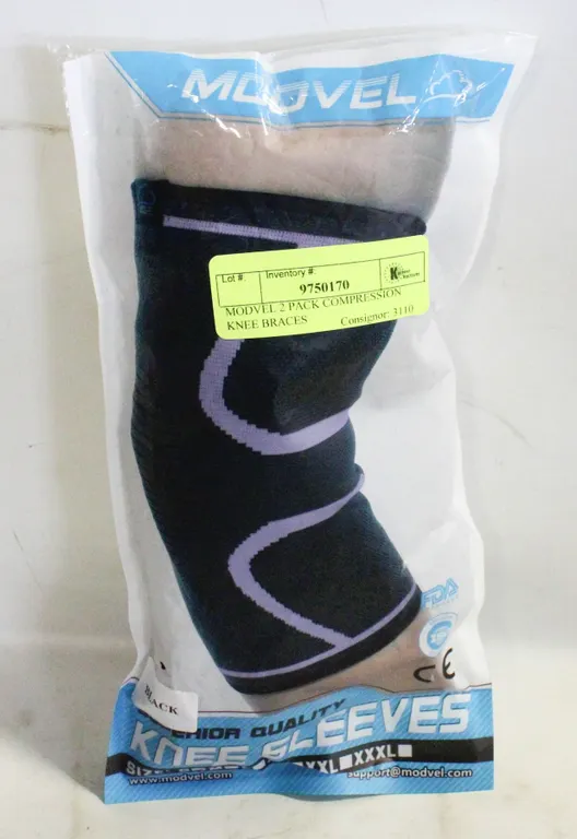 MODVEL 2 PACK COMPRESSION KNEE BRACES