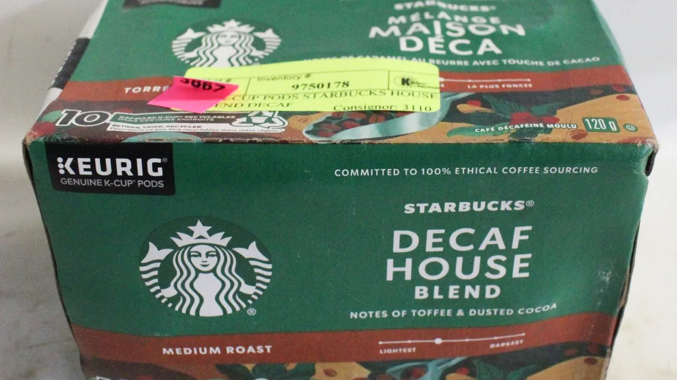 10 K-CUP PODS STARBUCKS HOUSE BLEND DECAF