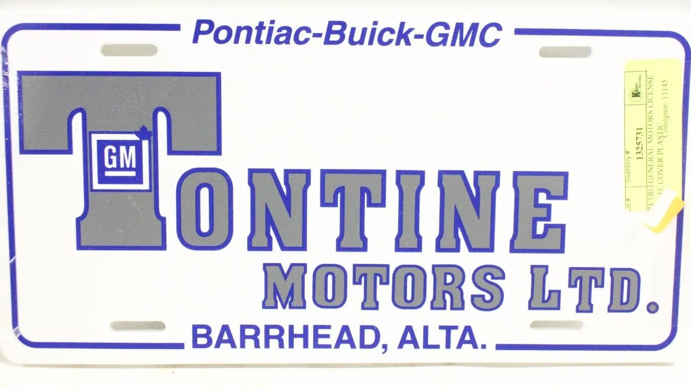 RETRO GENERAL MOTORS LICENSE PLATE COVER PLASTIC