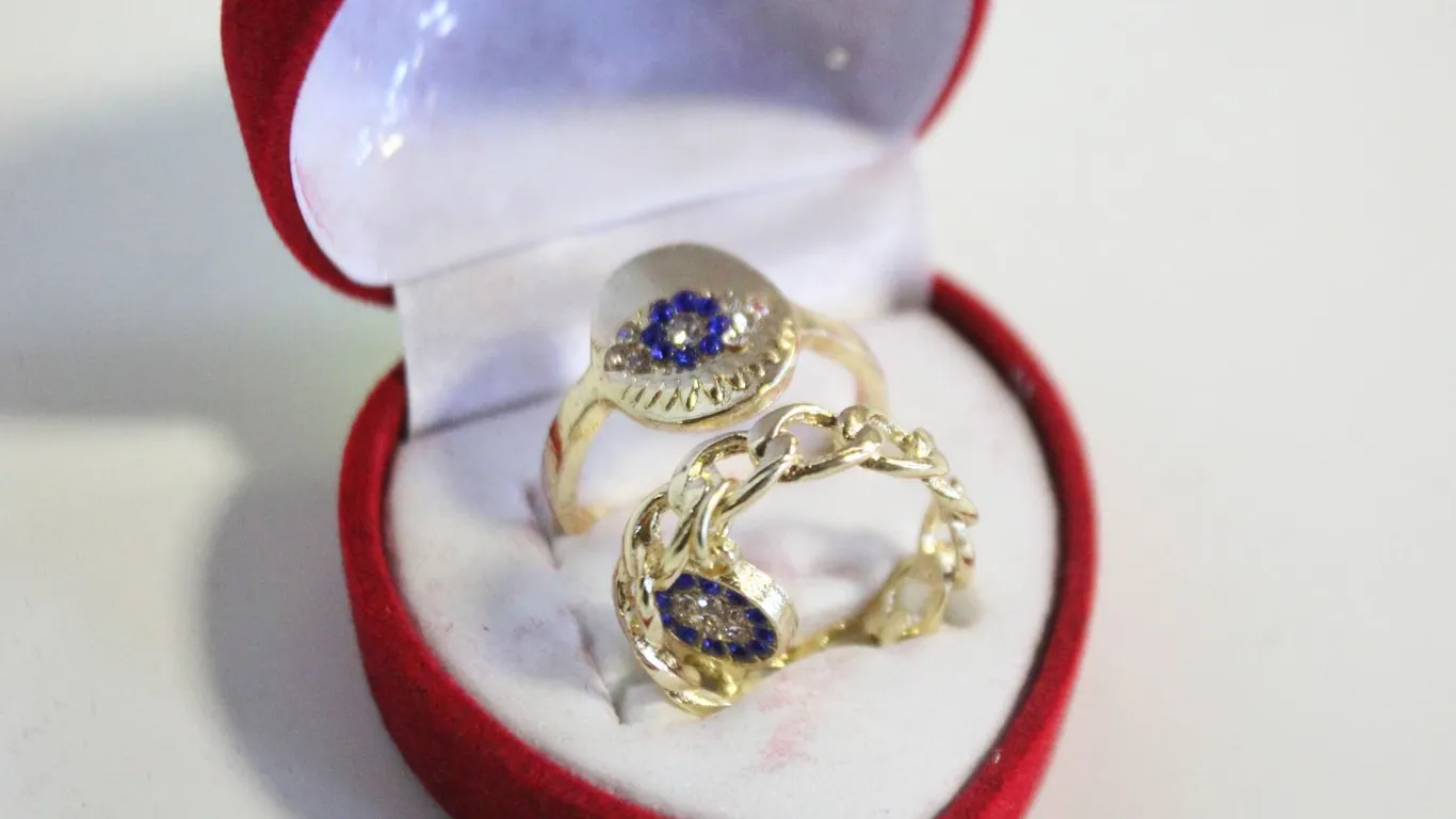 NEW 2PCS/SET RING SET SZ8