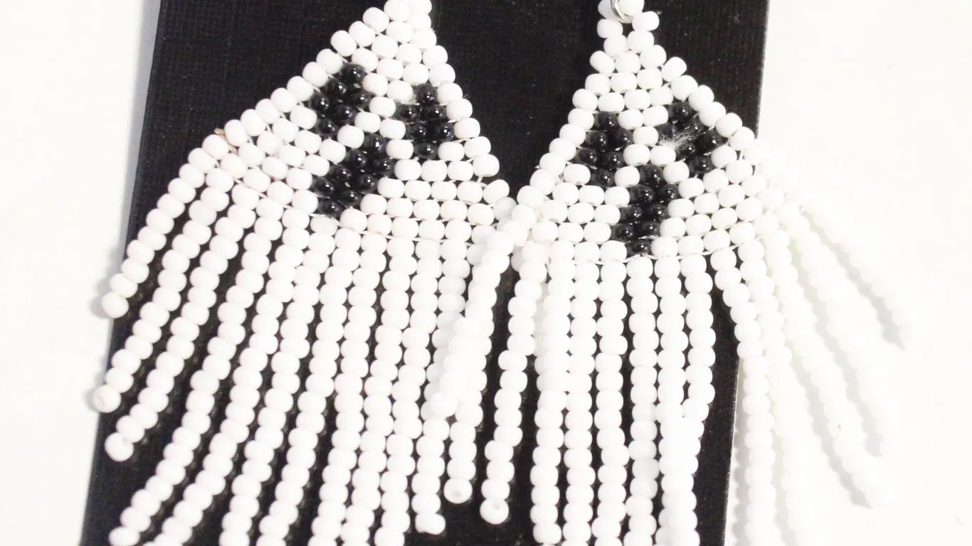 NEW GHOST TASSEL EARRINGS
