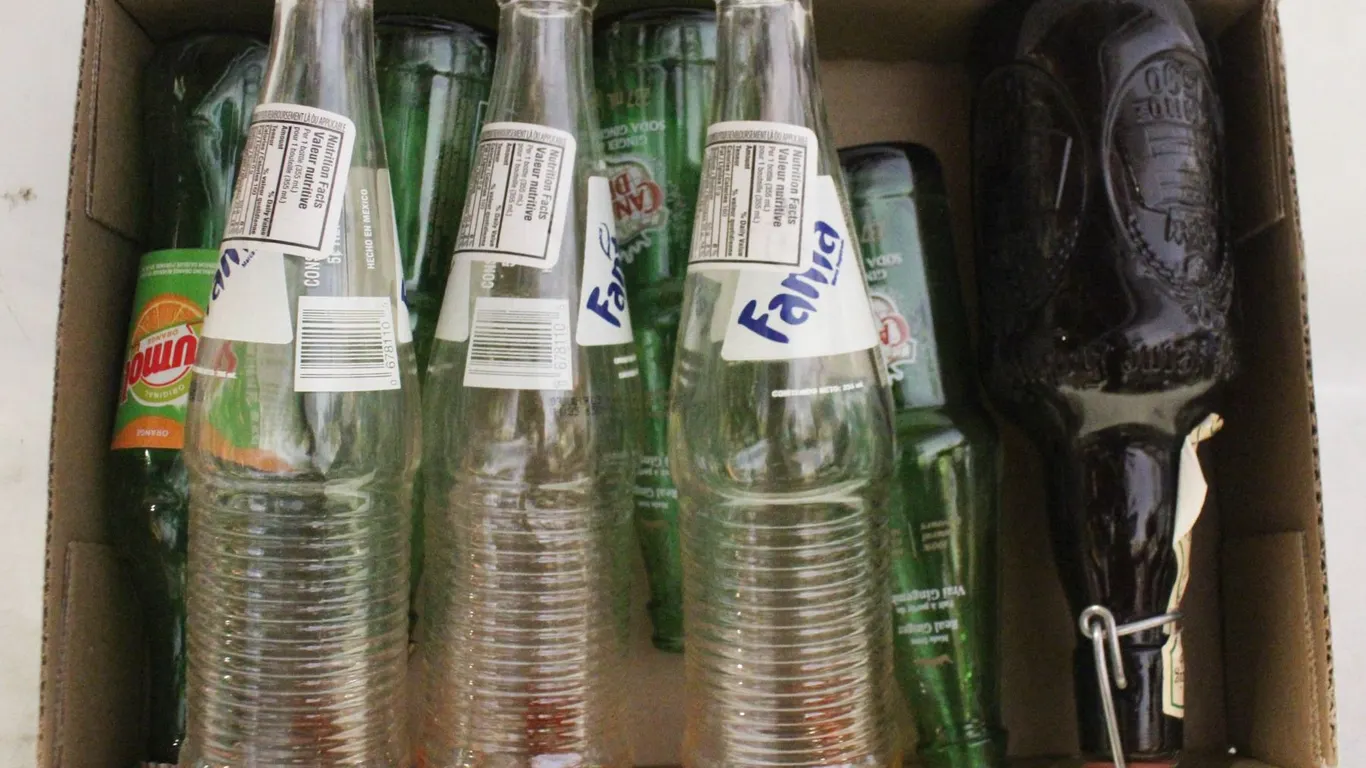 GLASS POP BOTTLES