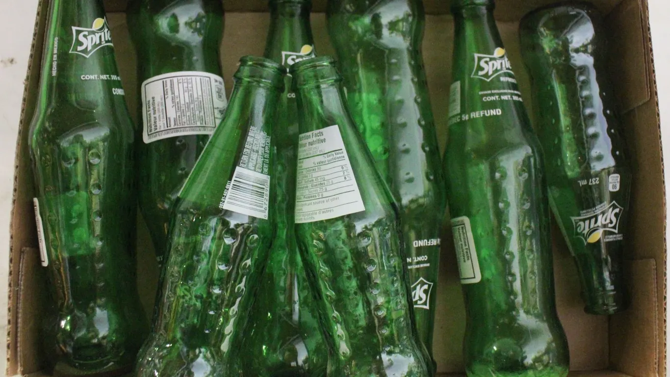 GLASS POP BOTTLES