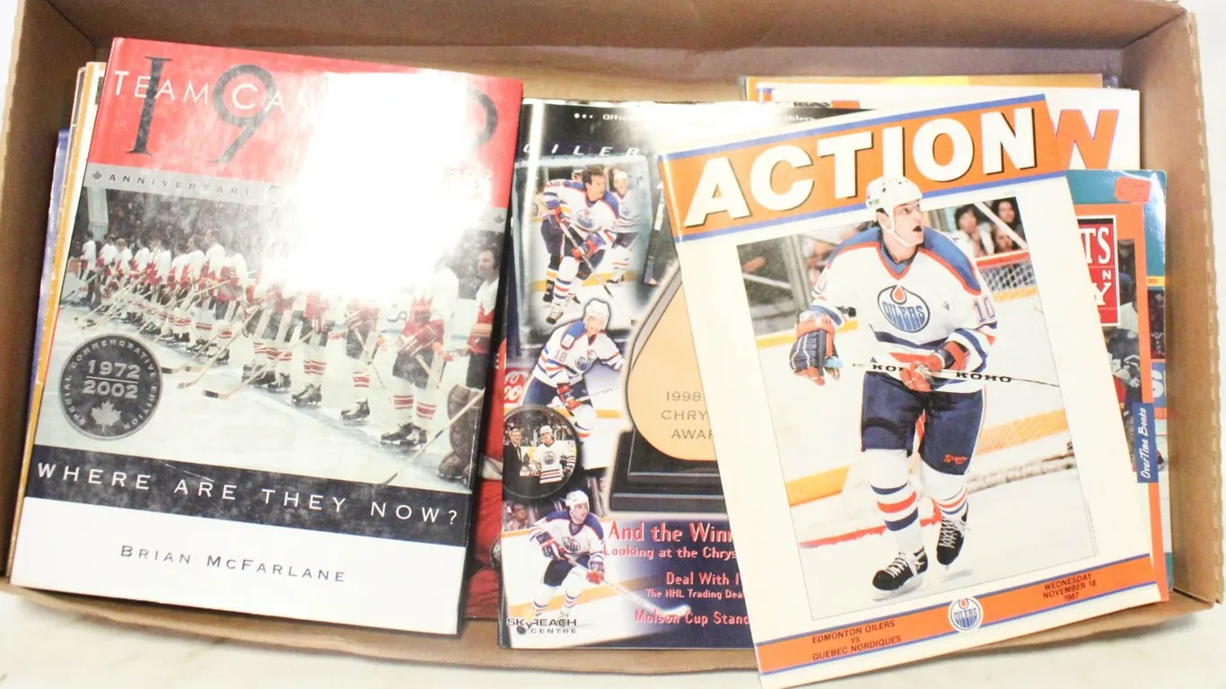 LOT OF HOCKEY BOOKS AND MAGAZINES