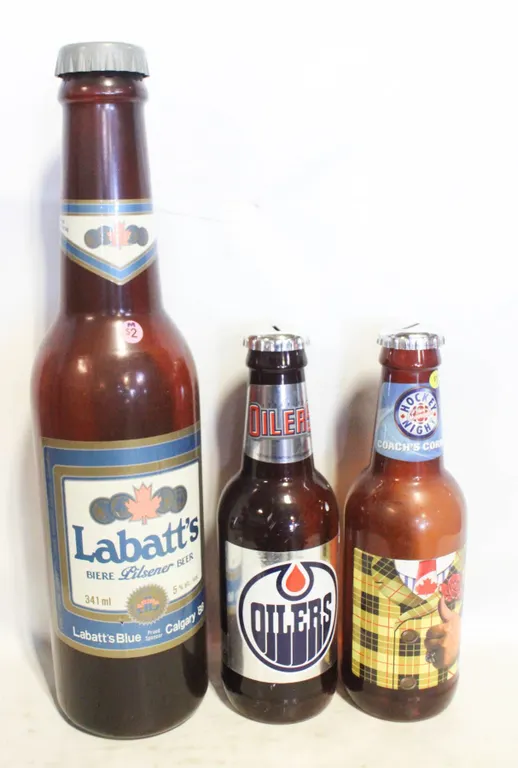 LOT OF 3 BOTTLE BANKS