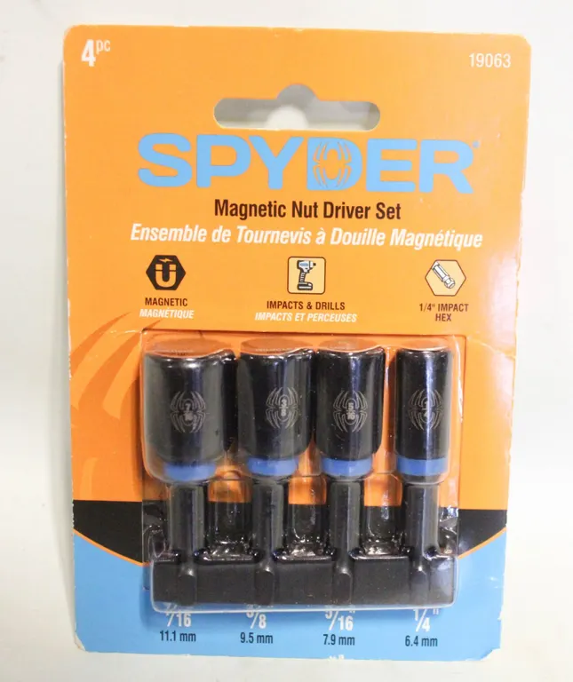PACK OF SPIDER MAGNETIC NUT DRIVER SET