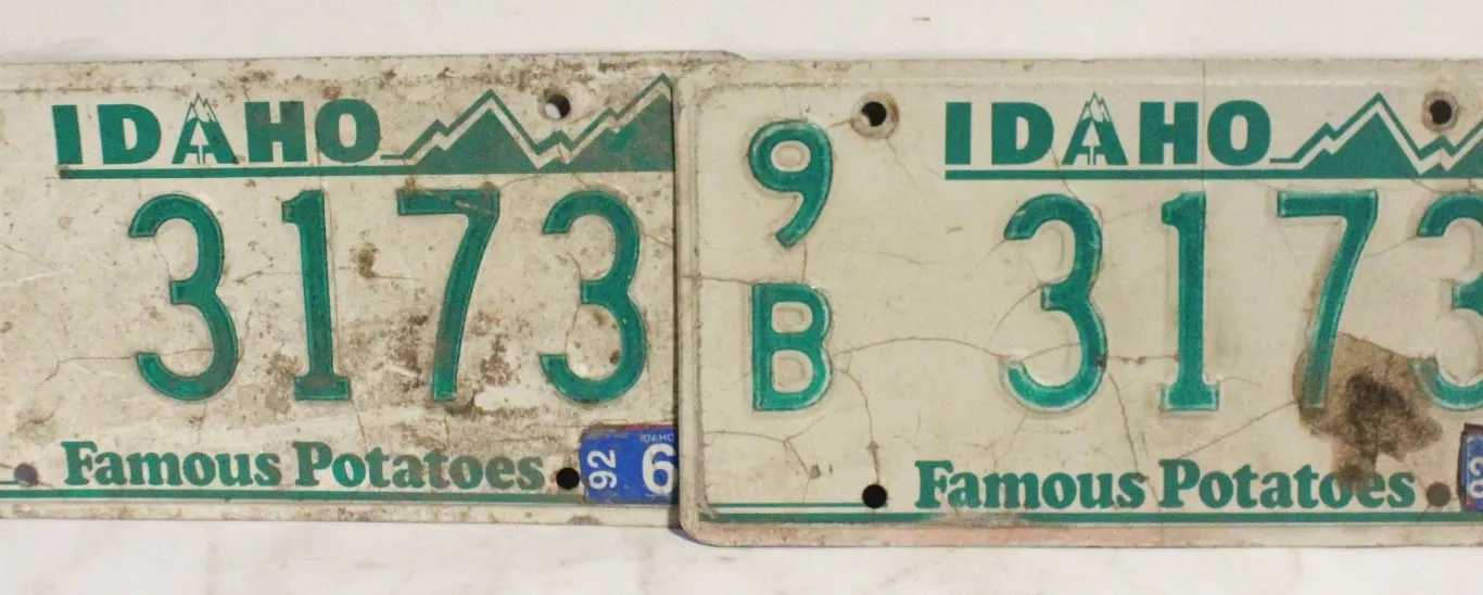 IDAHO MATCHING LICENSE PLATES