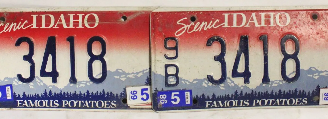 IDAHO MATCHING LICENSE PLATES