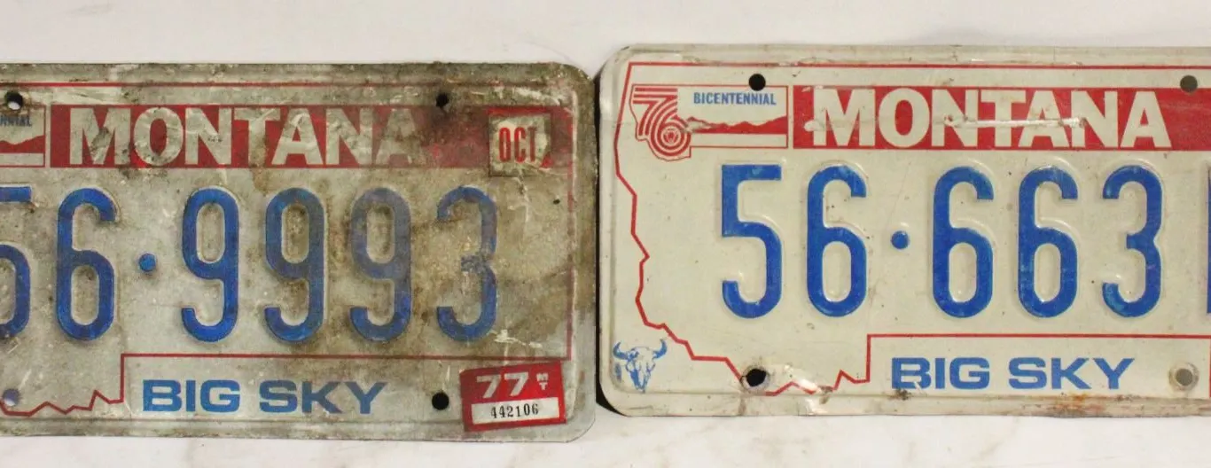 MONTANA MATCHING LICENSE PLATES