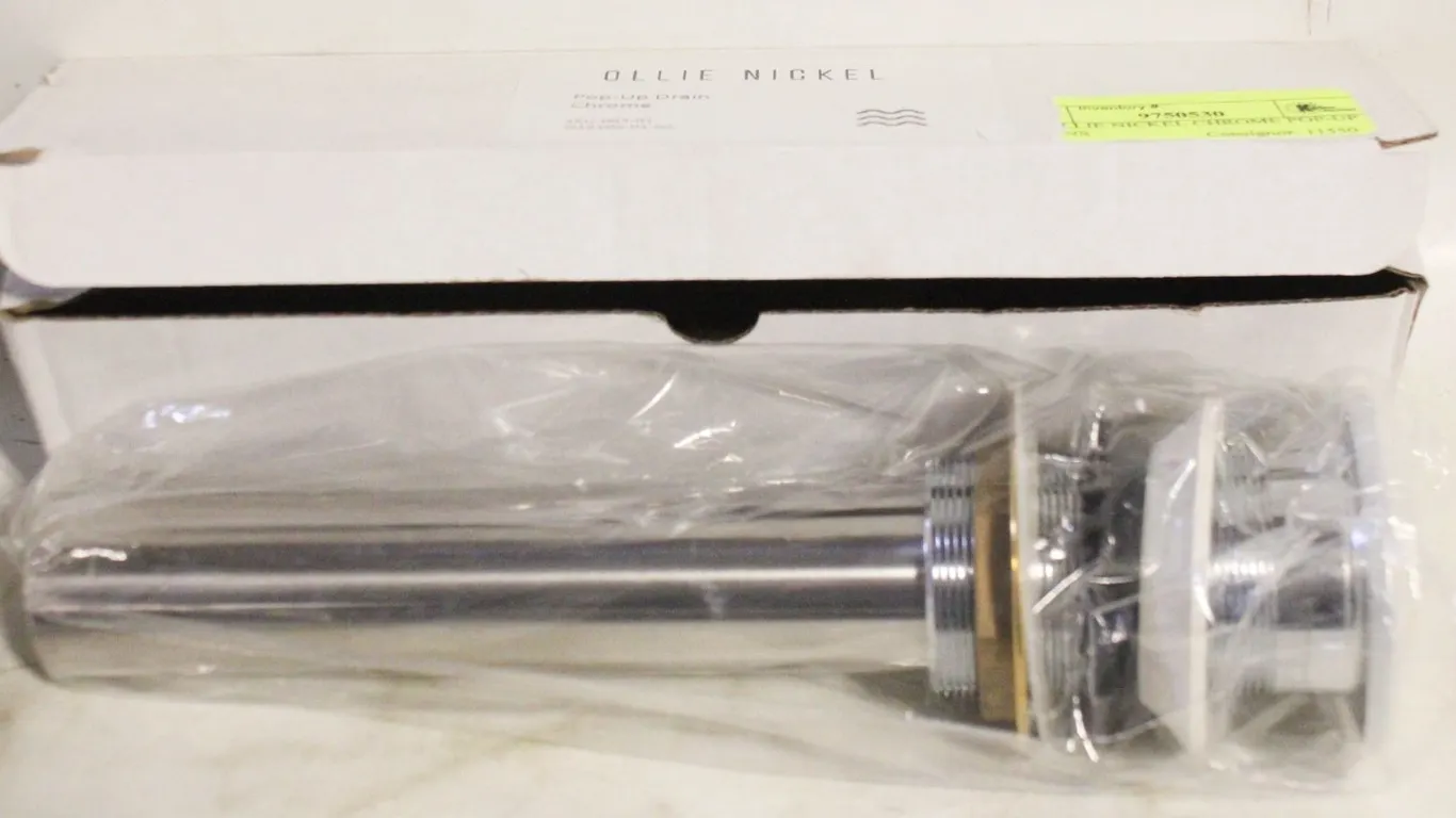 2 X OLLIE NICKEL CHROME POP-UP DRAINS