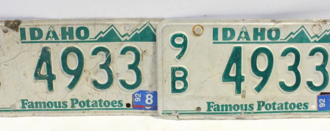 IDAHO MATCHING LICENSE PLATES
