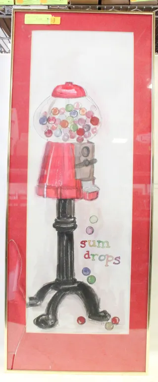 GUMBALL MACHINE ARTWORK 35"X14"