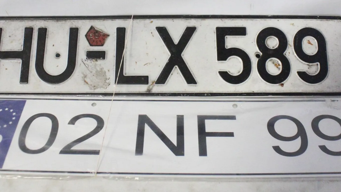 PAIR OF EUROPEAN LISENCE PLATES 1