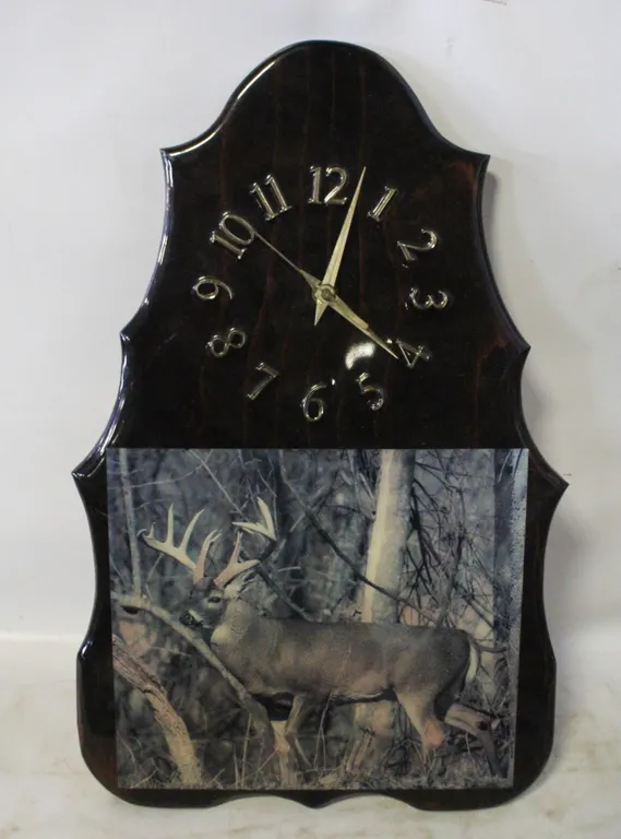 ESTATE BURL WOOD HUNTERS WALL CLOCK