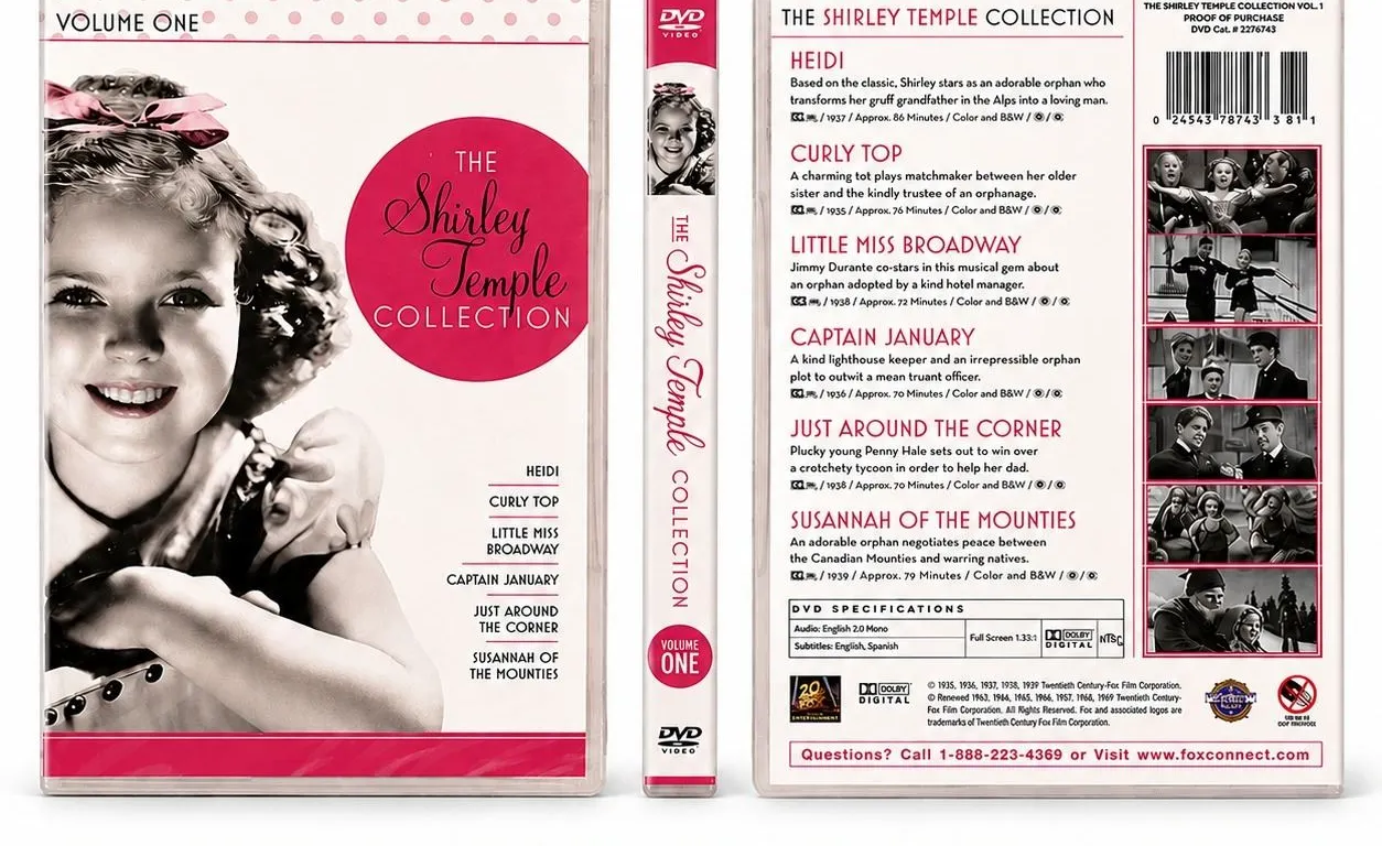 NEW DVD "SHIRLEY TEMPLE COLLECTION VOL. 1" 1935