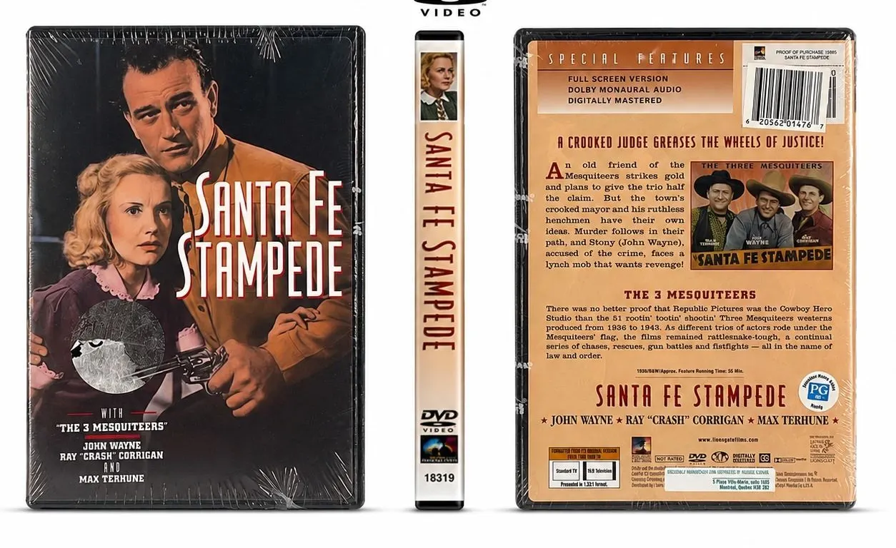 NEW DVD "SANTA FE STAMPEDE" JOHN WAYNE 1938