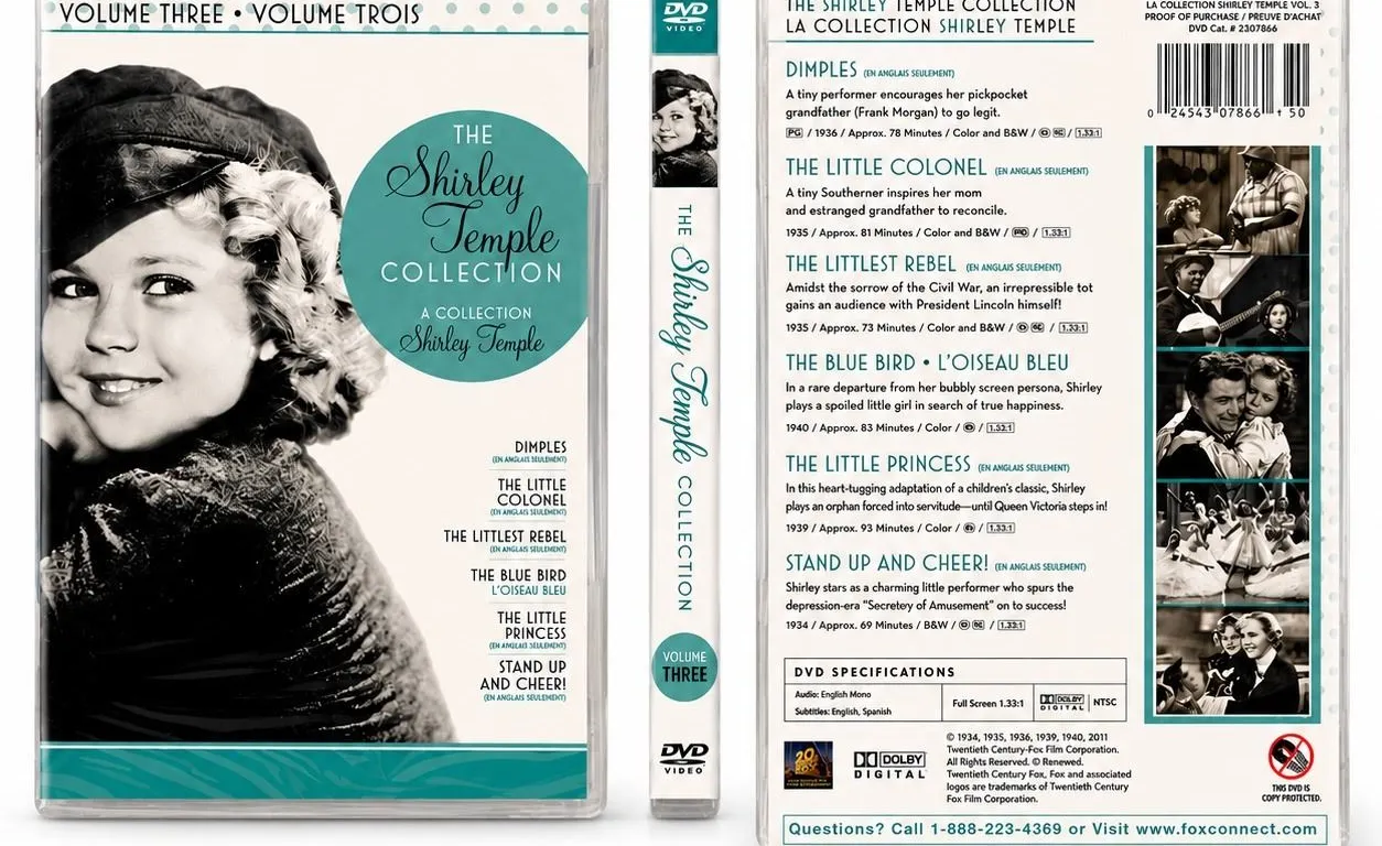 NEW DVD "SHIRLEY TEMPLE COLLECTION VOL. 3" 1934