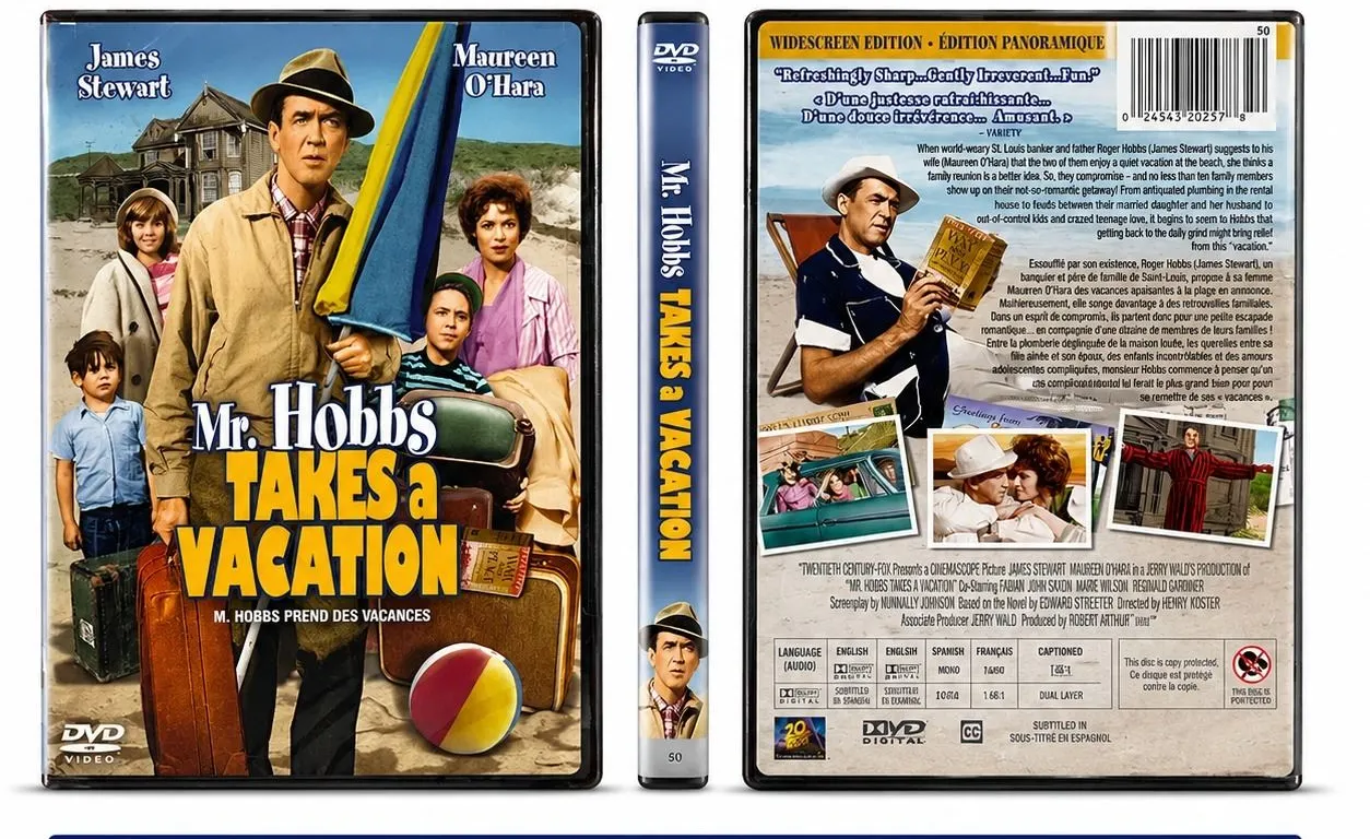 NEW DVD "MR. HOBBS TAKES A VACATION" JAMES STEWART