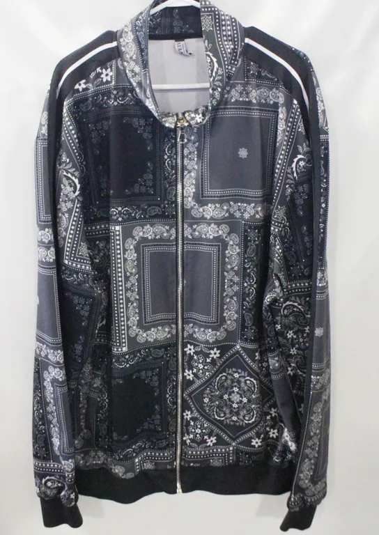 MENS 3XL BLACK AND GREY FALL FULL ZIP