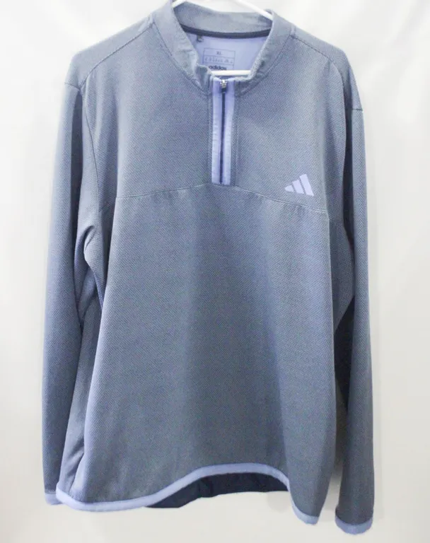 MENS XL ADIDAS LONG SLEEVE SPORT SHIRT BLUE