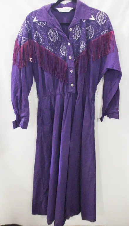 LADIES L/XL PURPLE WESTERN WEAR DRESS