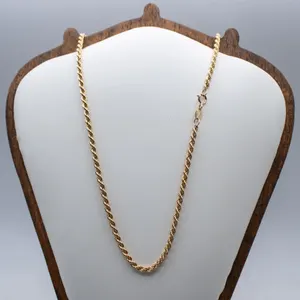 10K GOLD HIGH POLISH ROPE CHAIN 22" LONG 4.21 GRAM