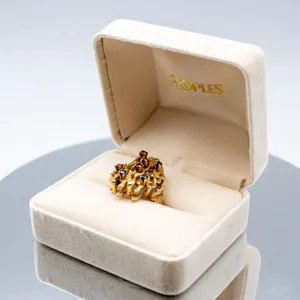 VINTAGE 14K SIFFARI RUBY & SAPPHIRE DINNER RING