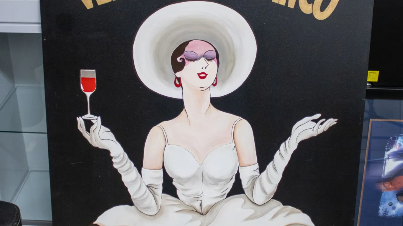 ORIG PAINTING OF VERMOUTH ADVERTISEMENT LARGE