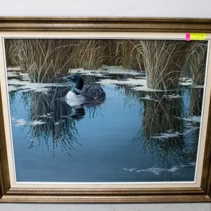 LOON REFLECTIONS ORIG PAINTING BY J HIEBERT