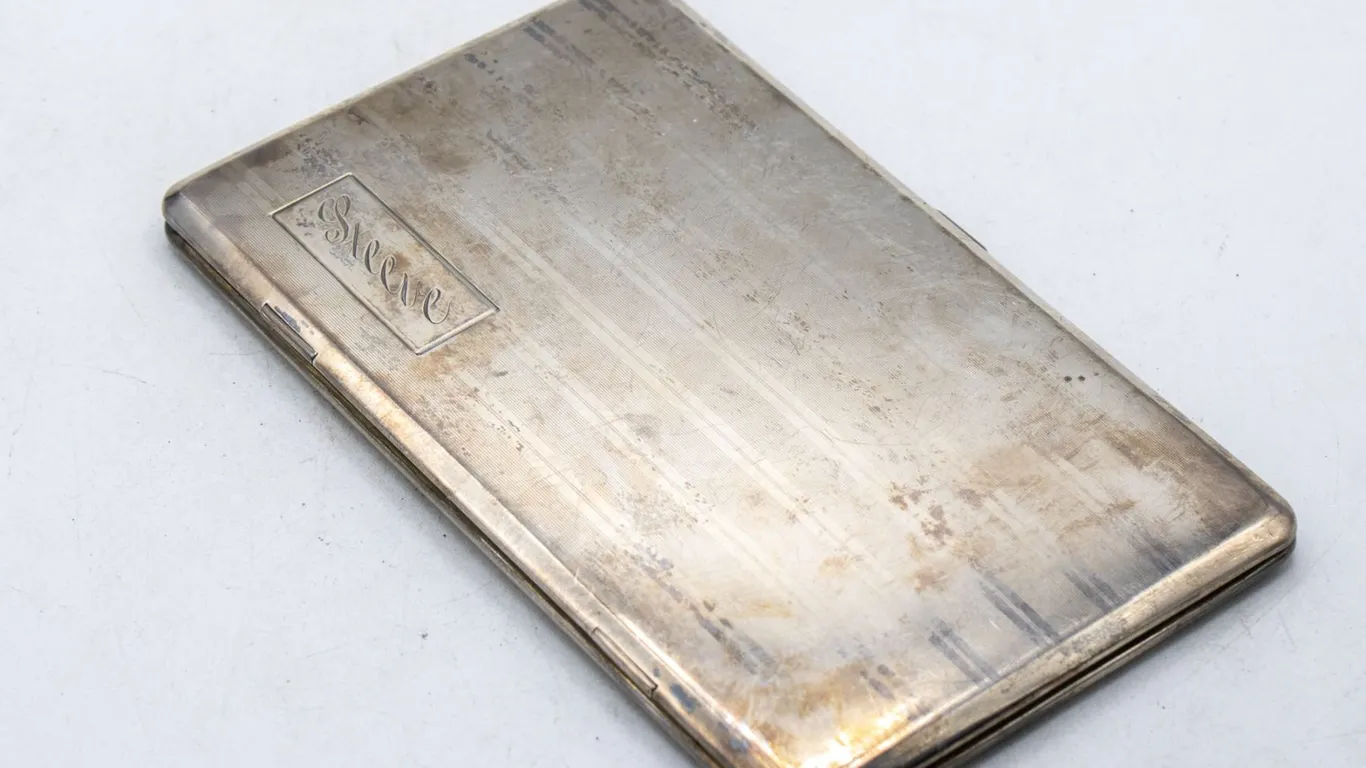 174 GRAM STERLING SILVER CIGARETTE CASE ANTIQUE