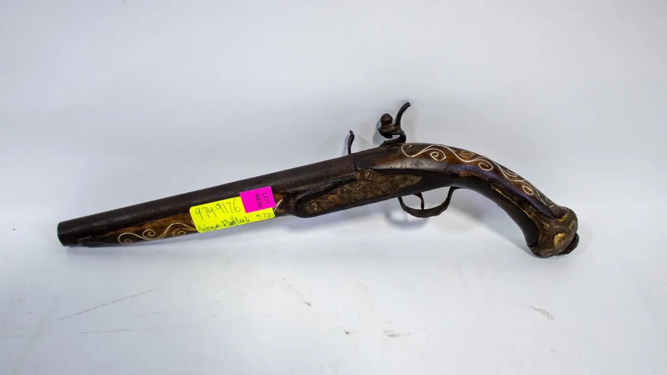 ANTIQUE TURKISH FLINTLOCK PISTOL