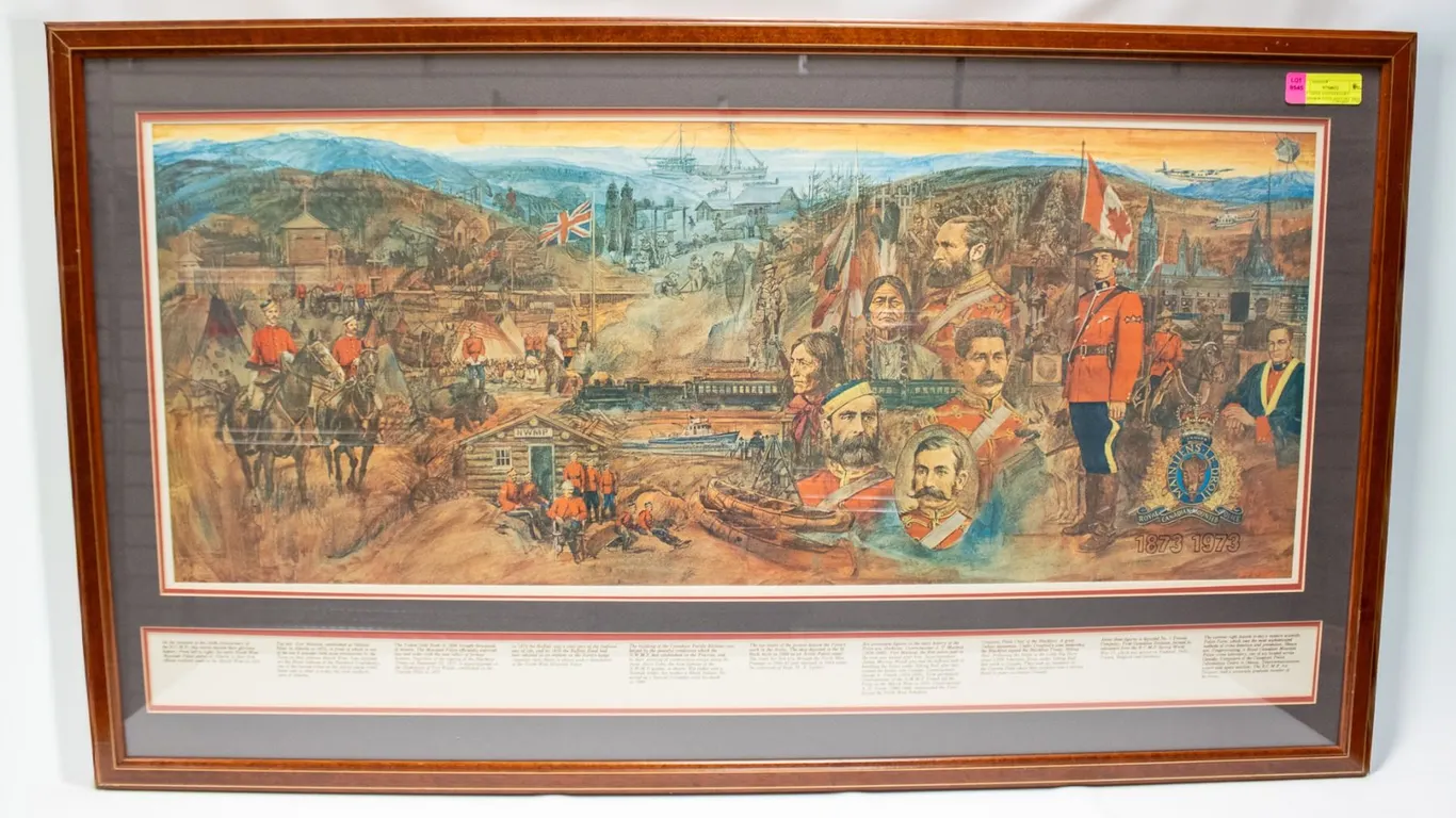 RCMP 100TH ANNIVERSARY COMMEMORATIVE HISTORY PRINT