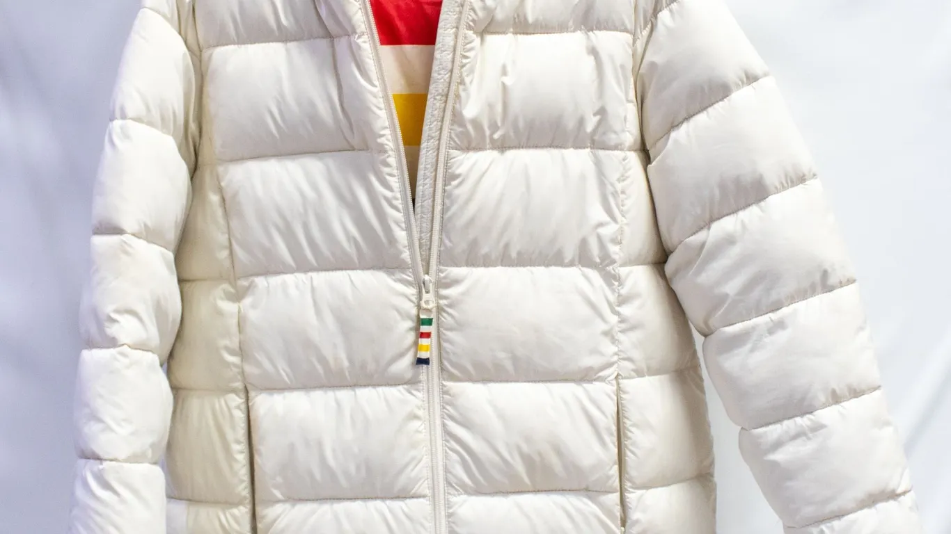 LADIES VINTAGE HUDSONS BAY WINTER PUFFER JACKET LG