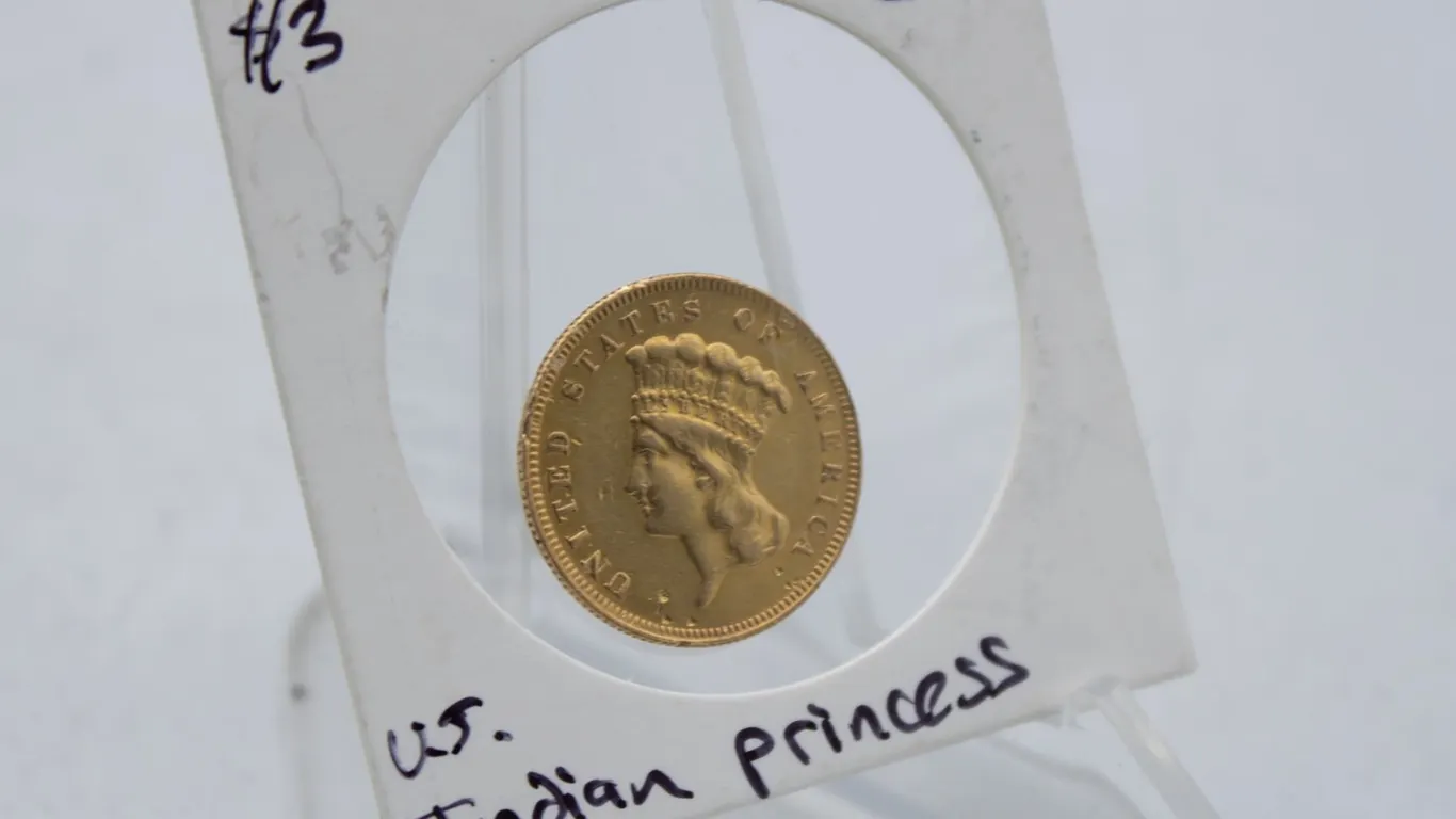 1878 22K GOLD US INDIAN PRINCESS COIN