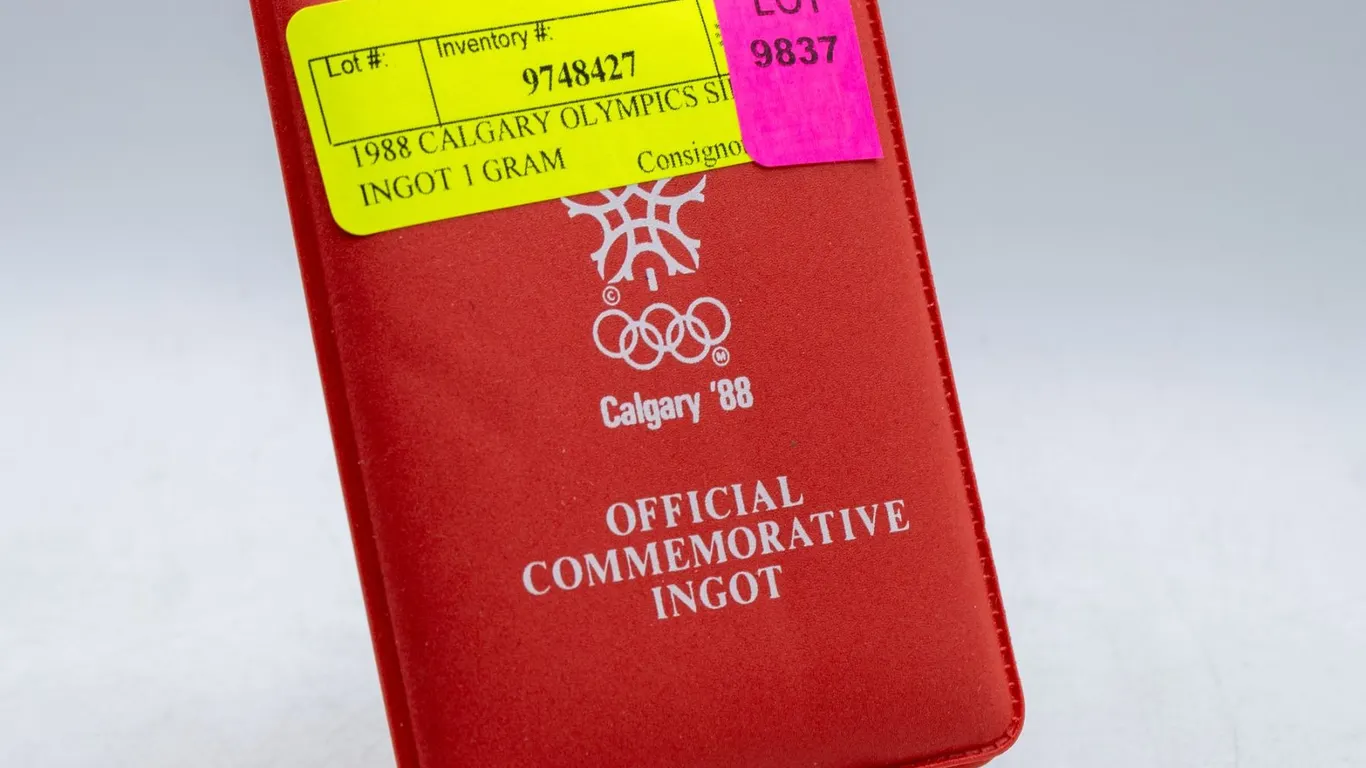 1988 CALGARY OLYMPICS SILVER INGOT 1 GRAM