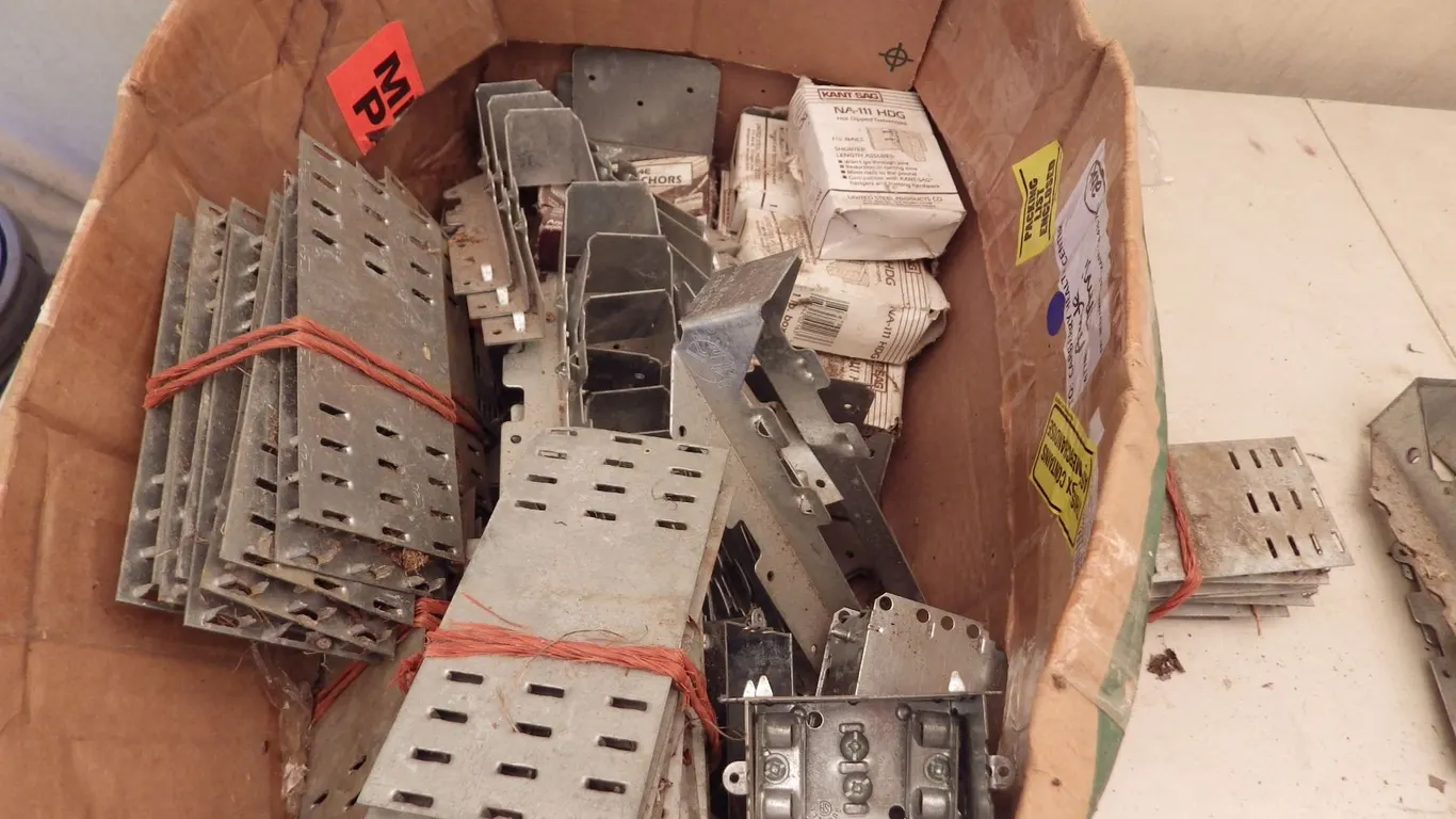joist hangers, electrical boxes etc