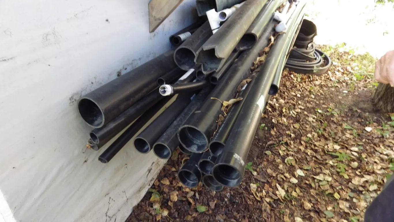 ABS sewage pipe mostly two inch and other Miscellaneous piping