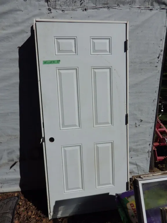 metal clad exterior door with frame
