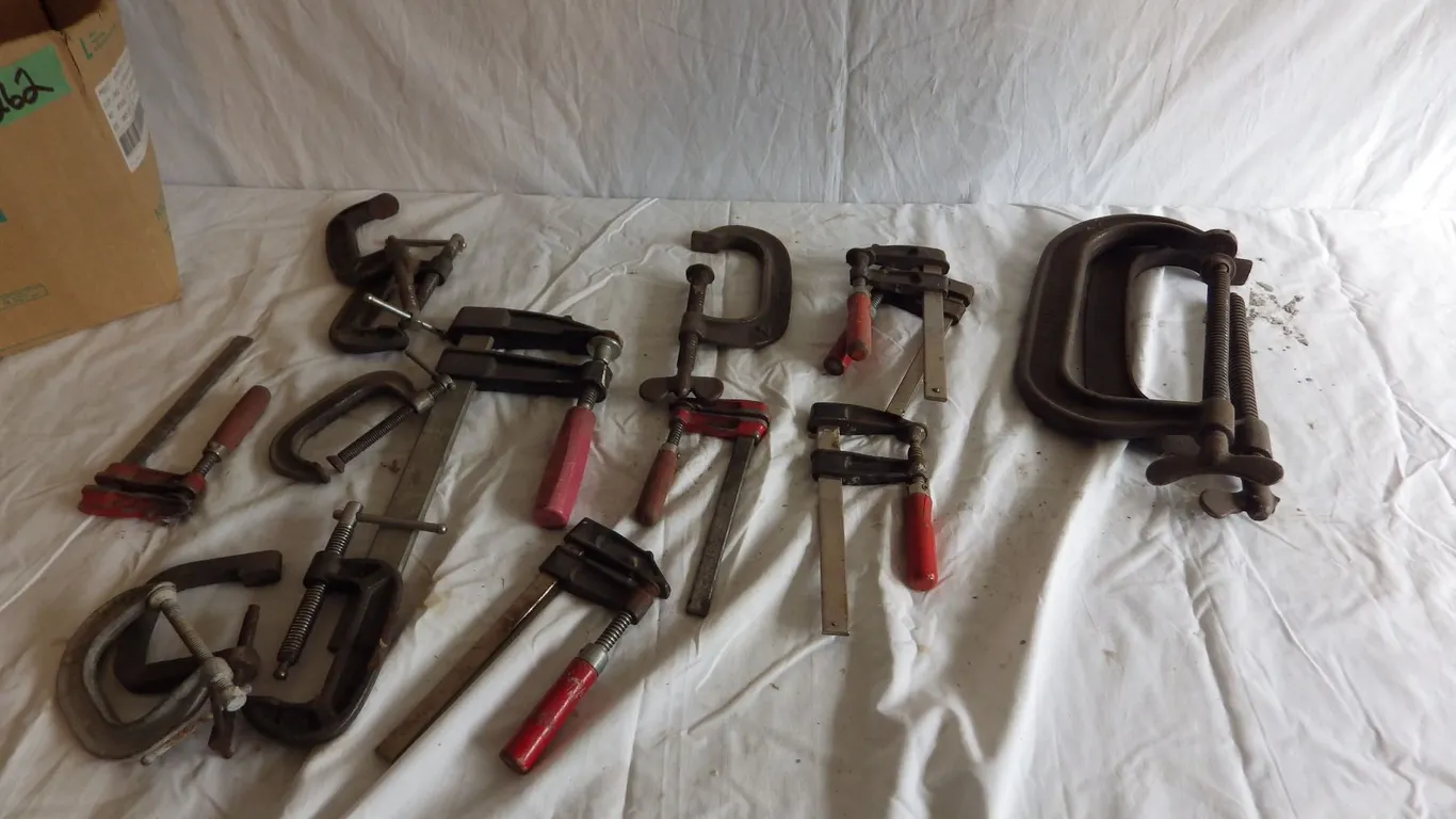 bar clamps and C clamps