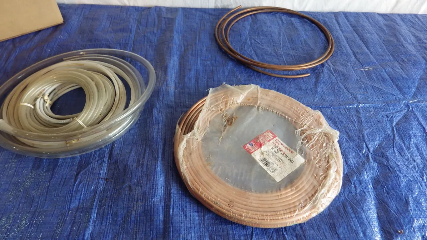 Copper and plastic tubing